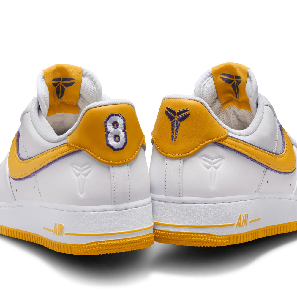 Nike Air Force 1 Low Retro QS Kobe Bryant Lakers Home White Varsity Maise Varsity Purple