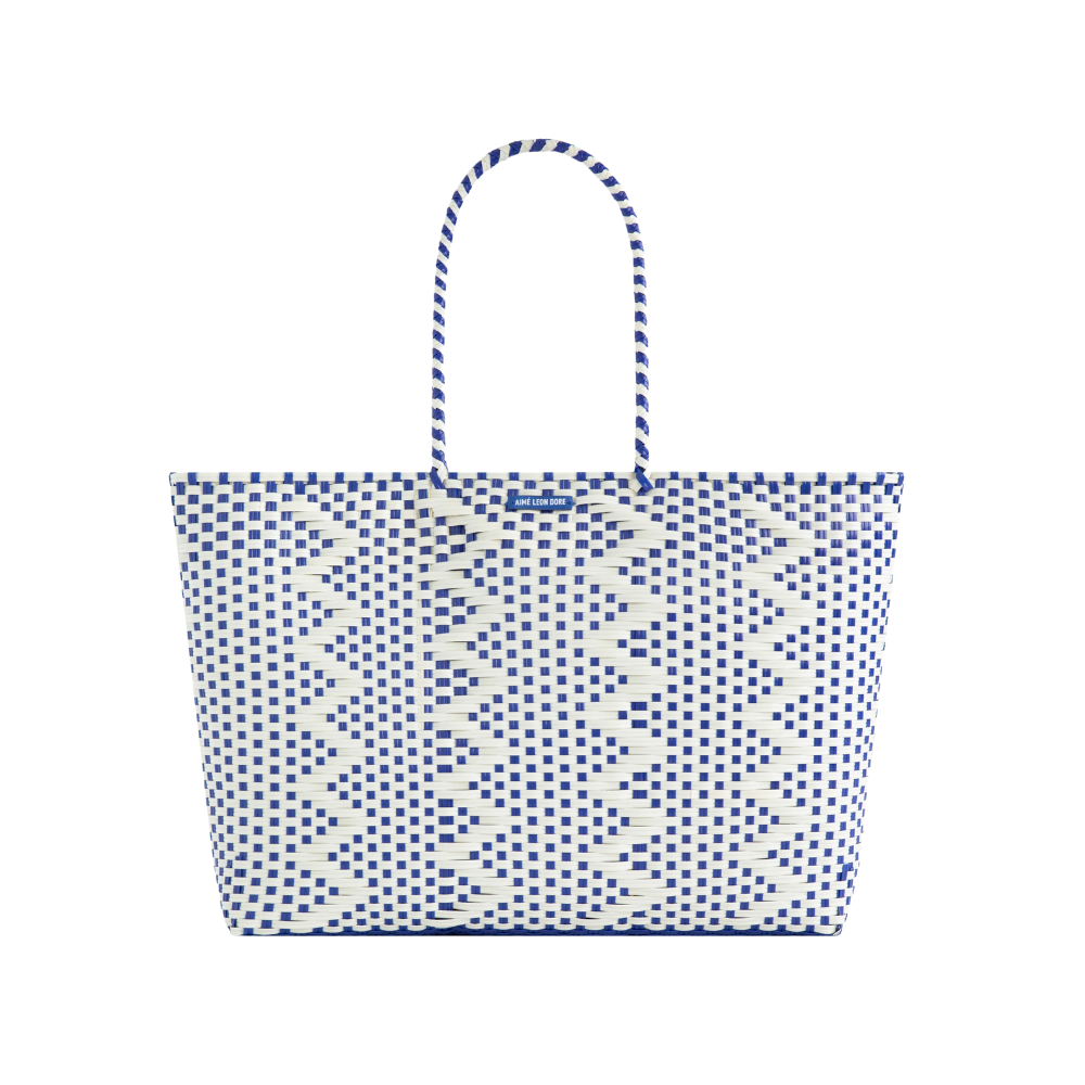 Aime Leon Dore Raffia Tote Navy