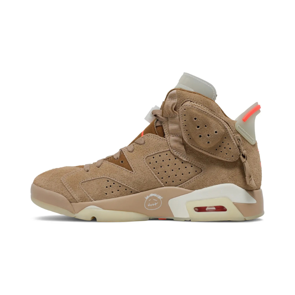 Air Jordan 6 Travis Scott British Khaki Bright Crimson