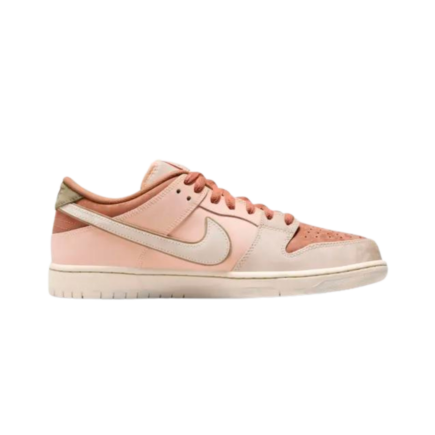 Nike SB Dunk Low Pro PRM Trocadero Gardens Amber Brown Guava Ice Crimson Tint Neutral Olive Pale Ivory