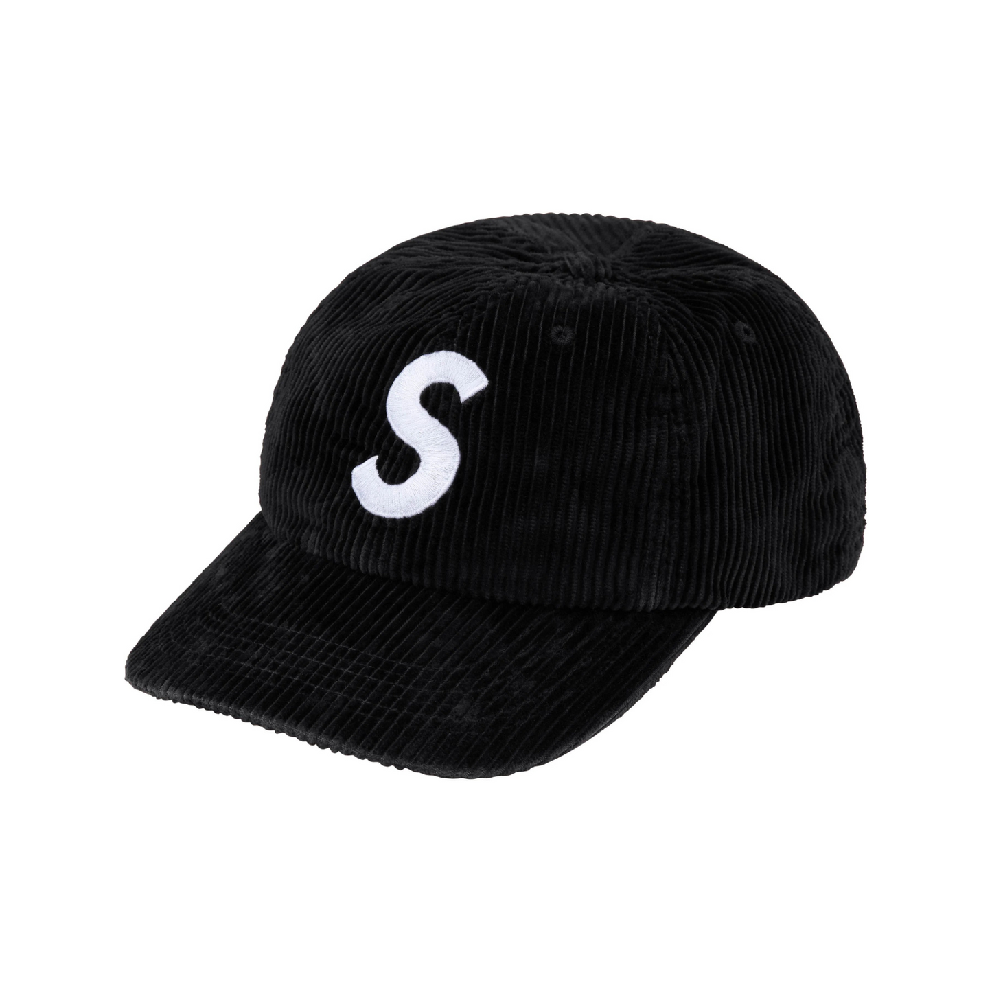 Supreme Corduroy S Logo Cap Black