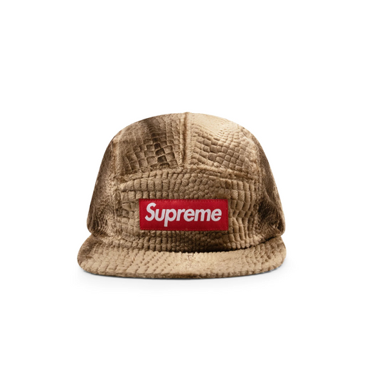 Supreme Embossed Croc Camp Cap Tan