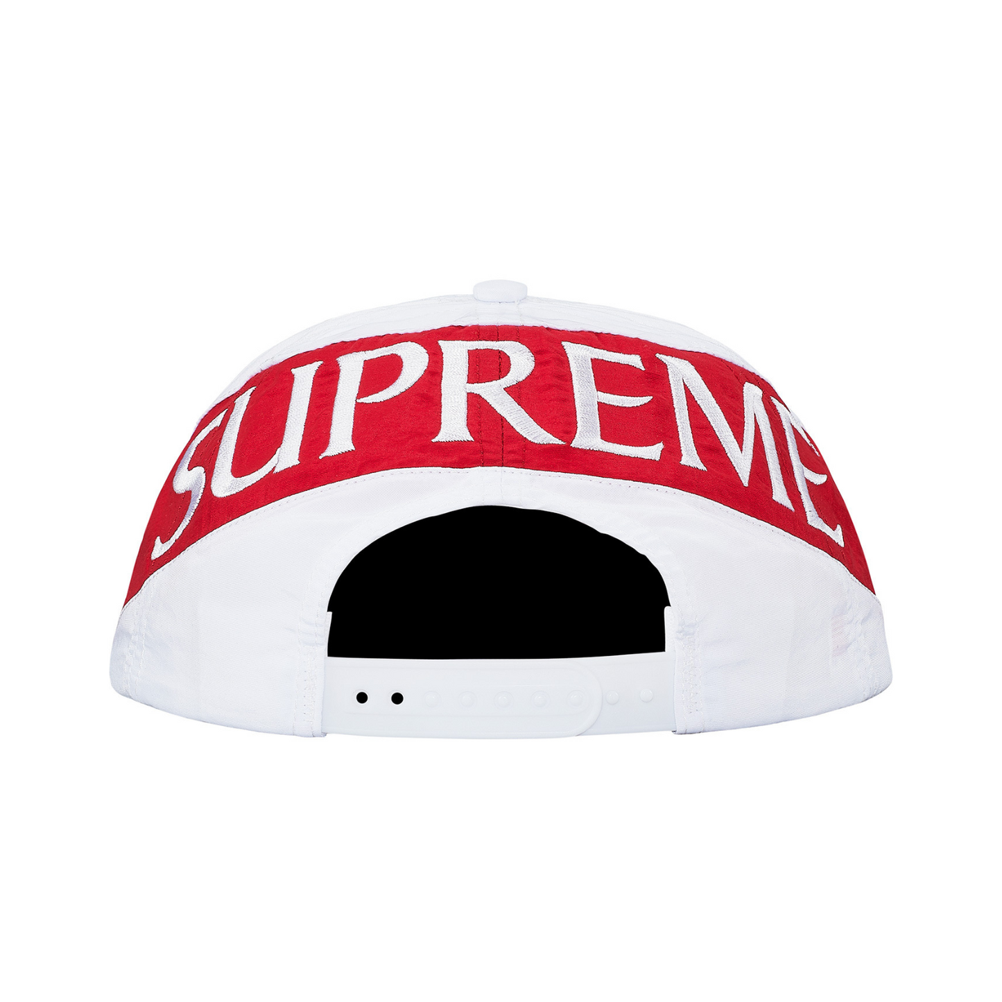 Supreme Nylon Arc 6-Panel Cap Red White