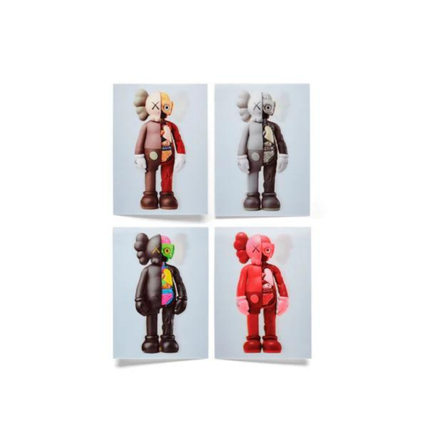 KAWS Companion Set of 4 Lenticular Postcards