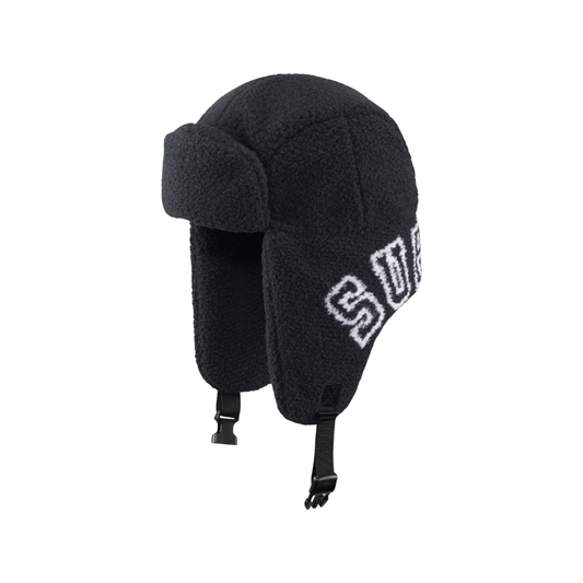 Supreme Shearling Trooper Cap Black
