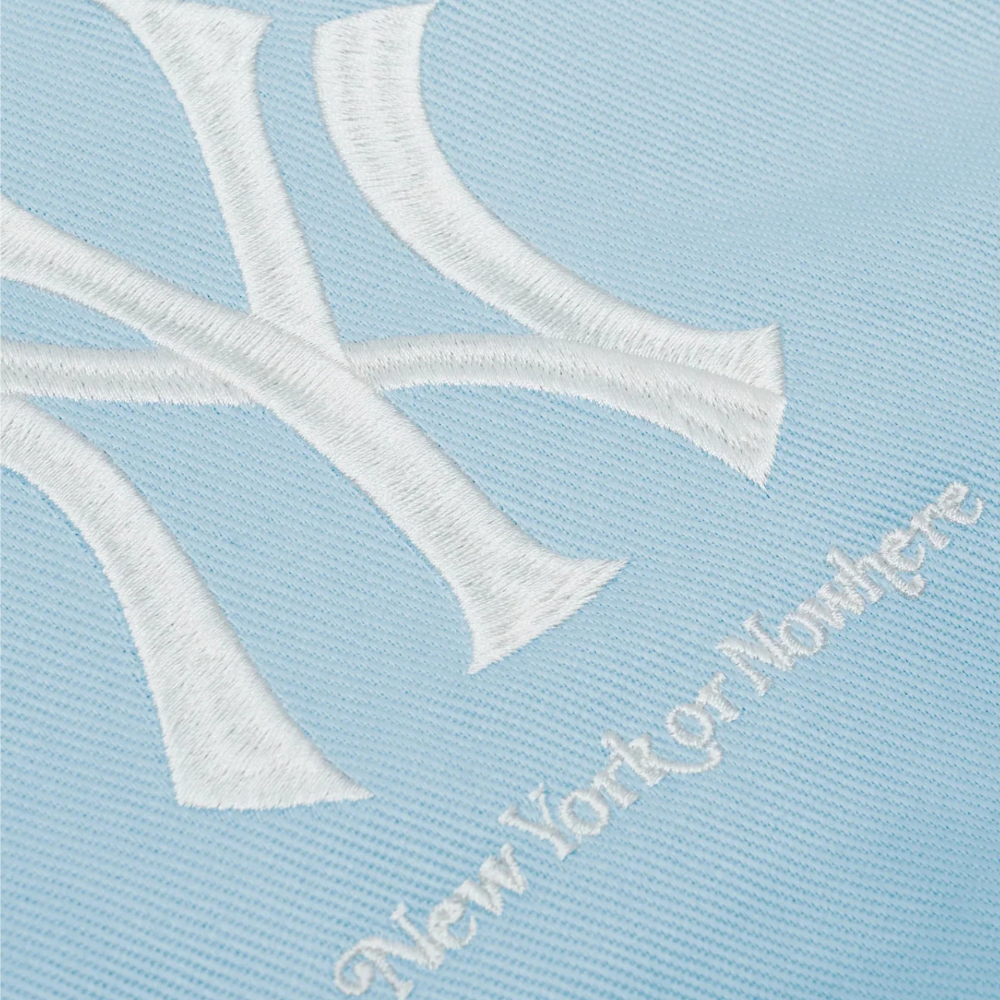 New York or Nowhere Pasttime Twill Varsity Jacket Light Blue