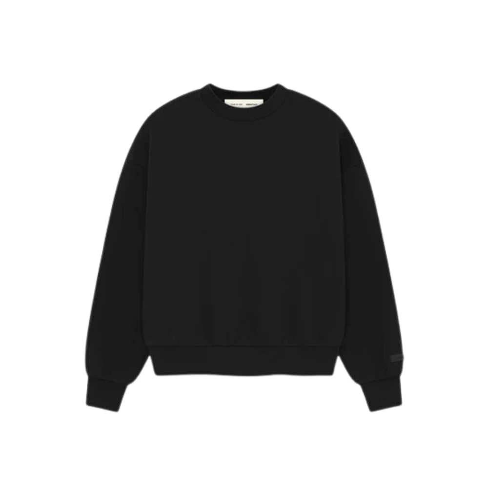 Fear of God Essentials Black Fleece Crewneck Reflective Sleeve