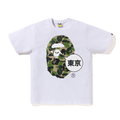 A Bathing Ape City Tee Tokyo Big Ape Head Yellow Camo White