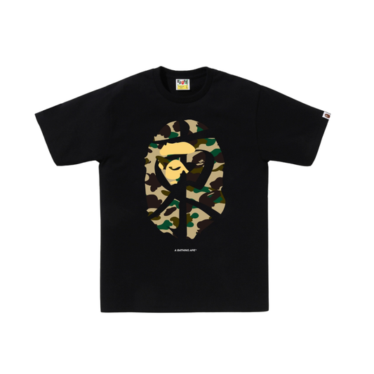 A Bathing Ape ABC Camo Big Head Ape Tokyo Tee Yellow Camo