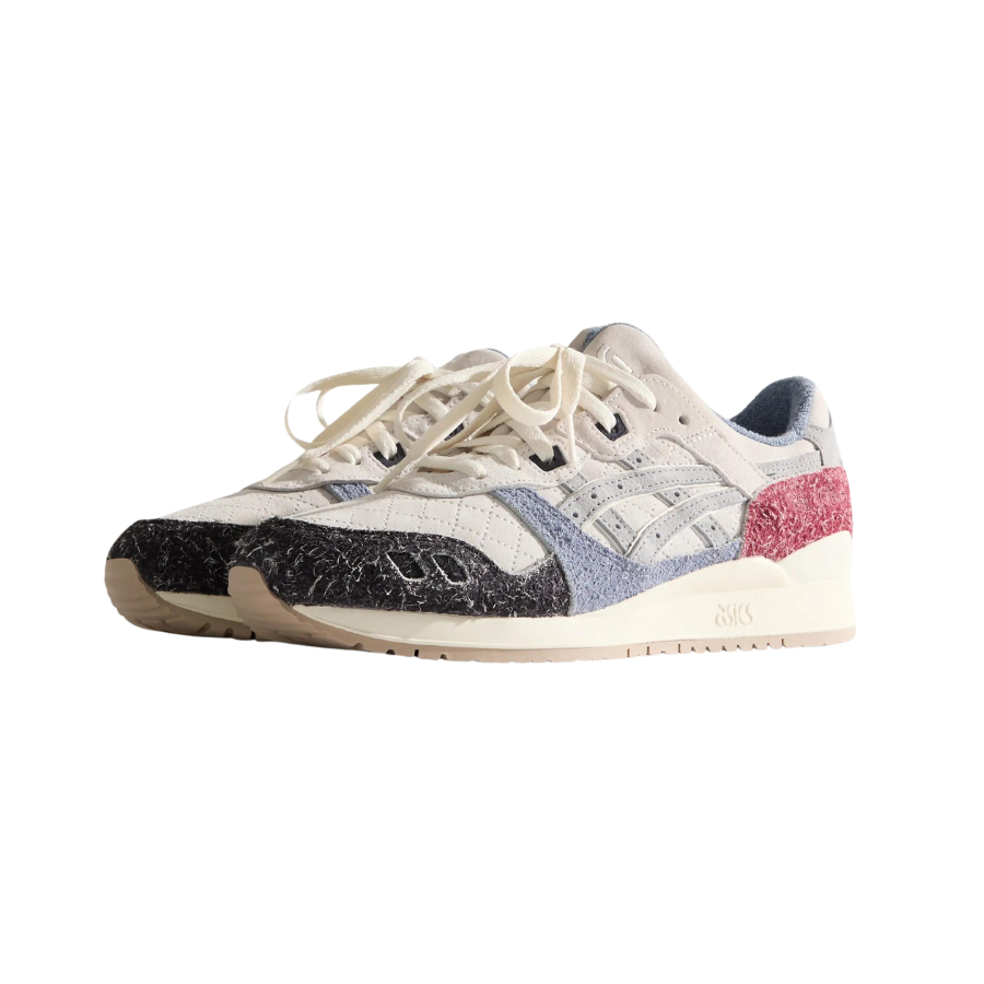 ASICS Gel-Lyte III Remastered Kith Seoul Off White Black Chambray Red