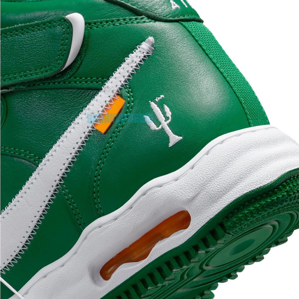 Off White x Air Force 1 Mid SP Lthr Pine Green White White