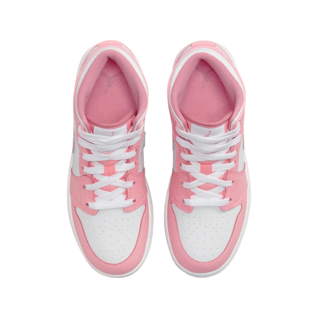 Air Jordan 1 Mid (GS) Valentine's Day Coral Chark Desert Berry White