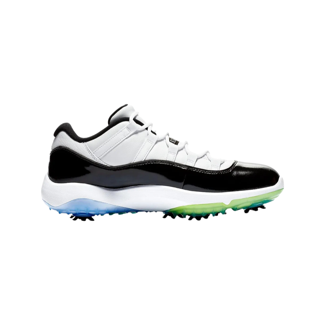 Air Jordan 11 Low Concord Golf White Black Volt SoleMate Sneakers