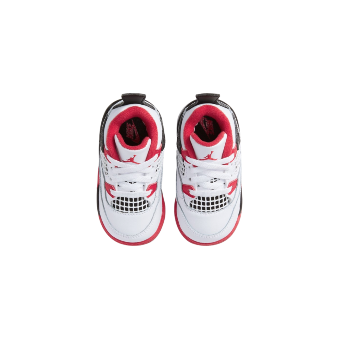 Toddler Air Jordan 4 Retro Fire Red (2020) TD White Black Tech Grey Fire Red