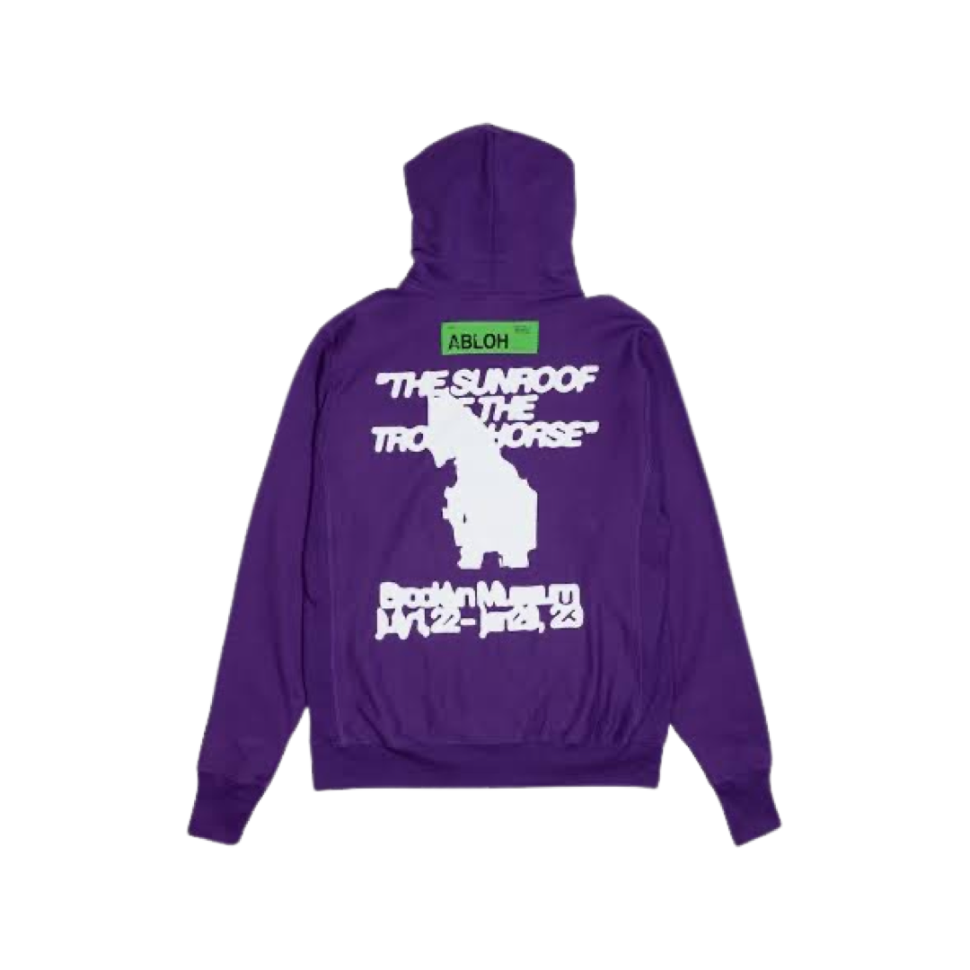 Virgil Abloh Brooklyn Museum FOS Trojan Horse Hoodie Purple