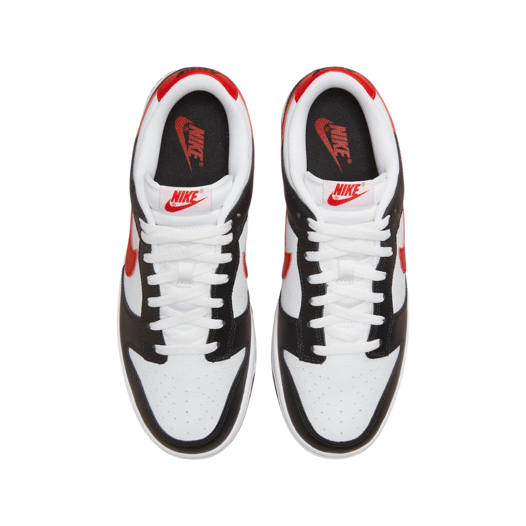 Nike Dunk Low Retro Red Swoosh Panda Black University Red White