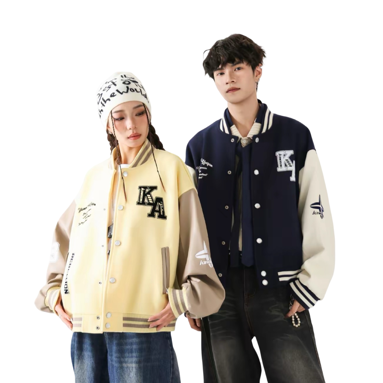 Kawasaki Disrupt the Uniform Varsity Jacket Navy White