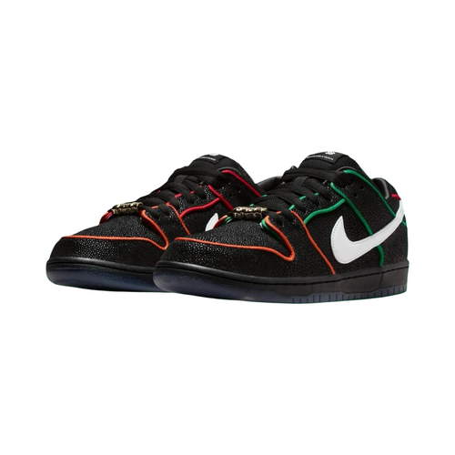 Nike SB Dunk Low Bronx Girl Skate Black White Challenge Red