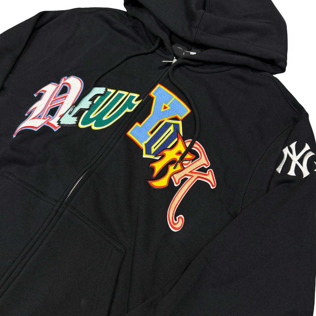 New Era New York Yankees MLB Multi Colour Letters Black Hoodie