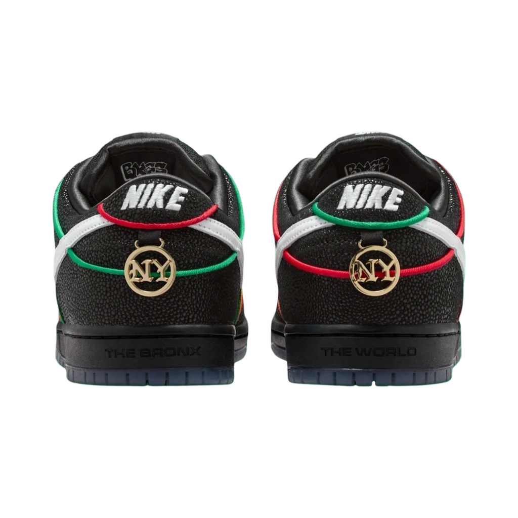 Nike SB Dunk Low Bronx Girl Skate Black White Challenge Red
