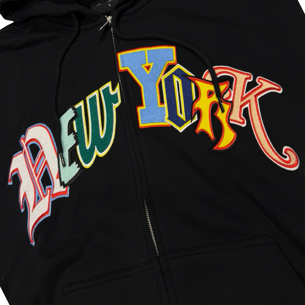 New Era New York Yankees MLB Multi Colour Letters Black Hoodie
