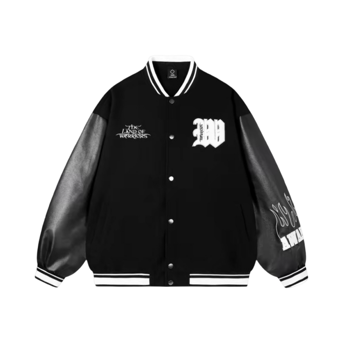 Doki Land of the Warriors Varsity Jacket Black