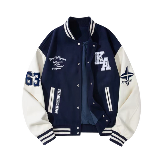 Kawasaki Disrupt the Uniform Varsity Jacket Navy White