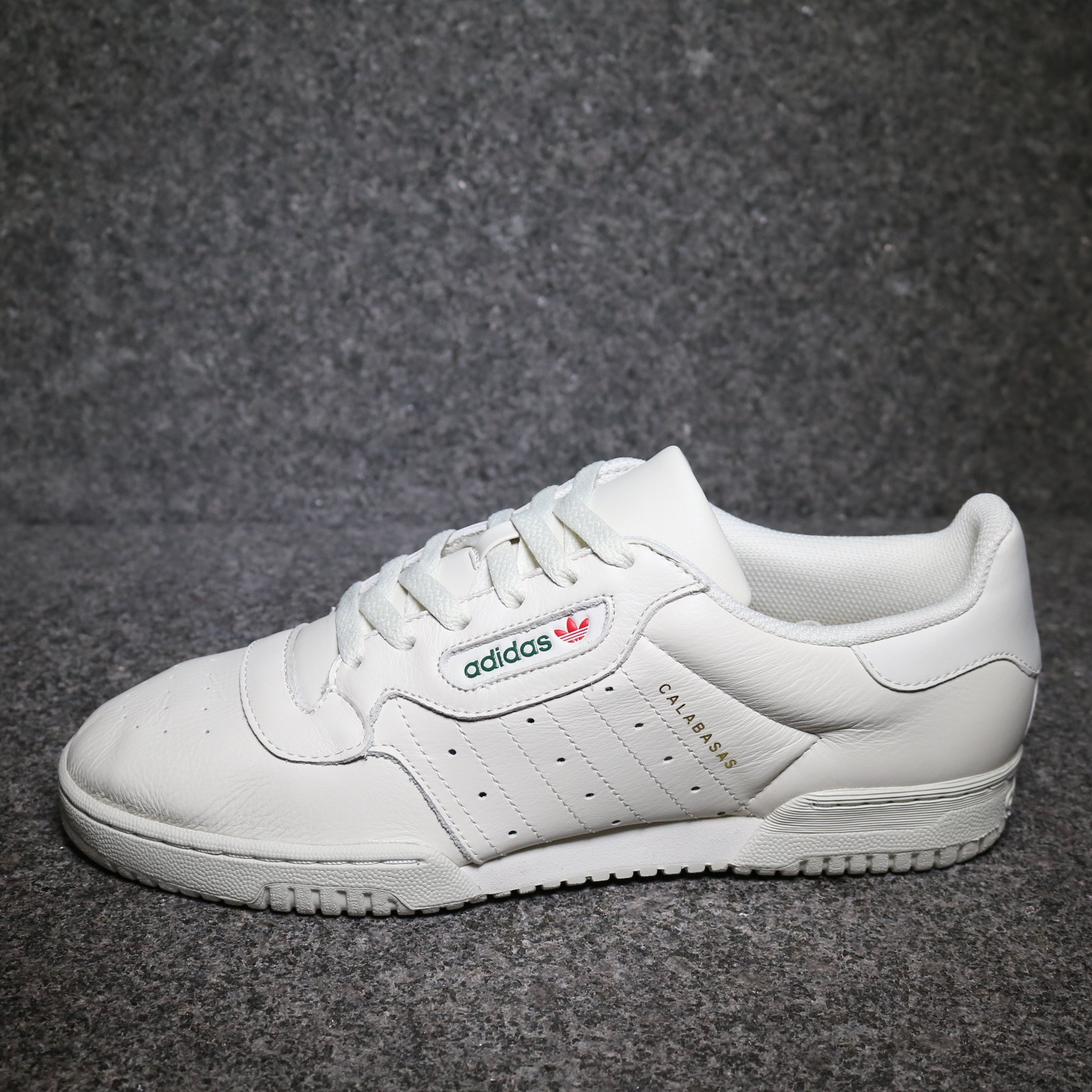 Side view of the Yeezy Powerphase Calabasas Core White at Solemate Sneakers