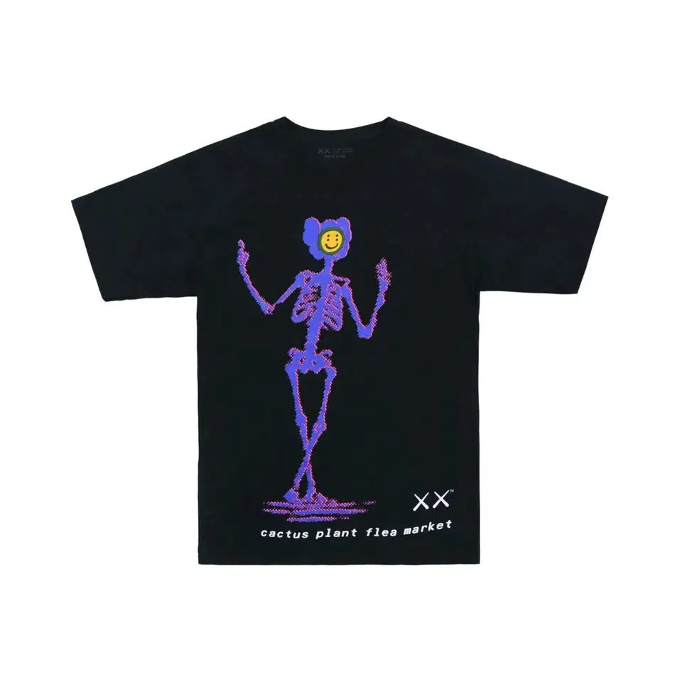 KAWS x Cactus Plant Flea Market Black Tee