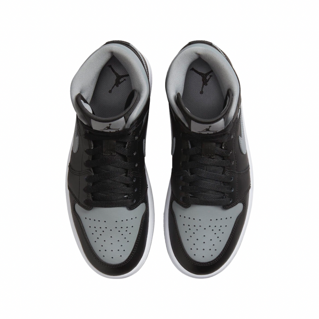 Women's Air Jordan 1 Mid Shadow 2022 Black Particle Grey White