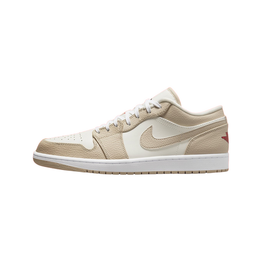 Air Jordan 1 Low SE Heavy Tan Leather Sail Rattan University Red