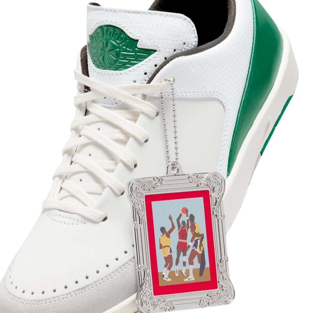 Women's Air Jordan 2 Nina Chanel Abney White Malachite Neutral Grey