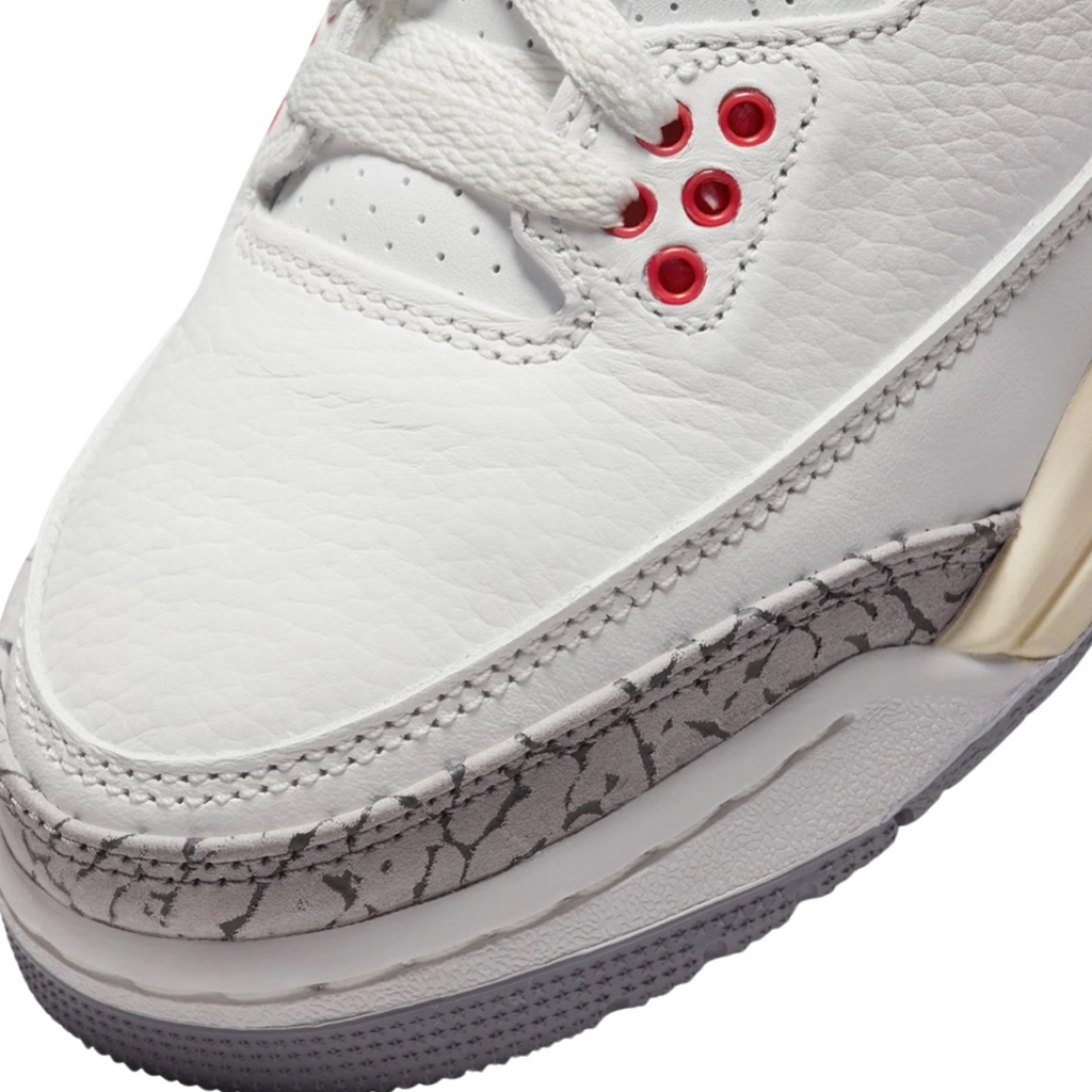 Air Jordan 3 Retro GS White Cement Reimagined White Cement Summit White Fire Red Black