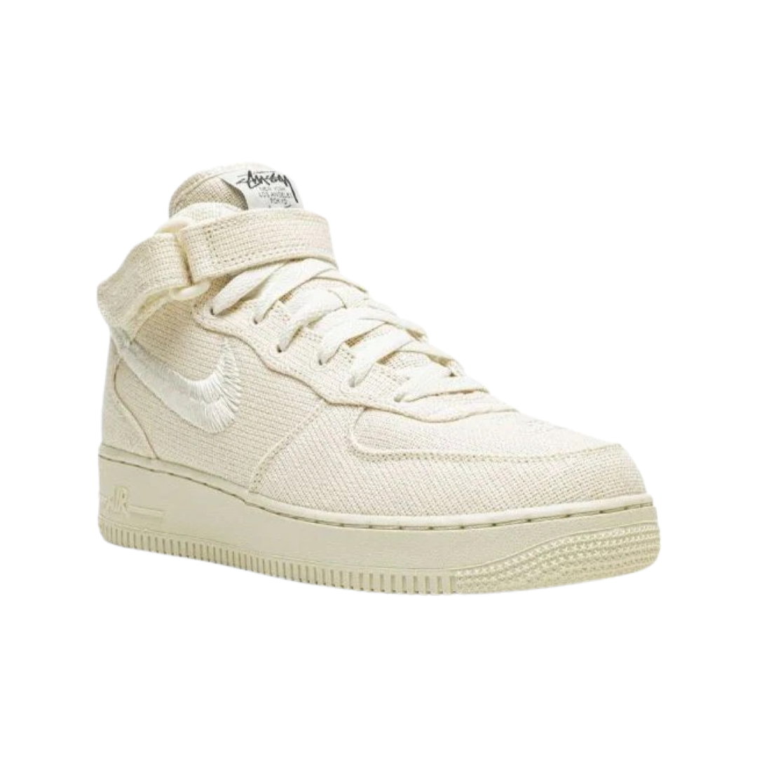 Nike x Stussy Air Force 1 '07 Mid SP Fossil Fossil