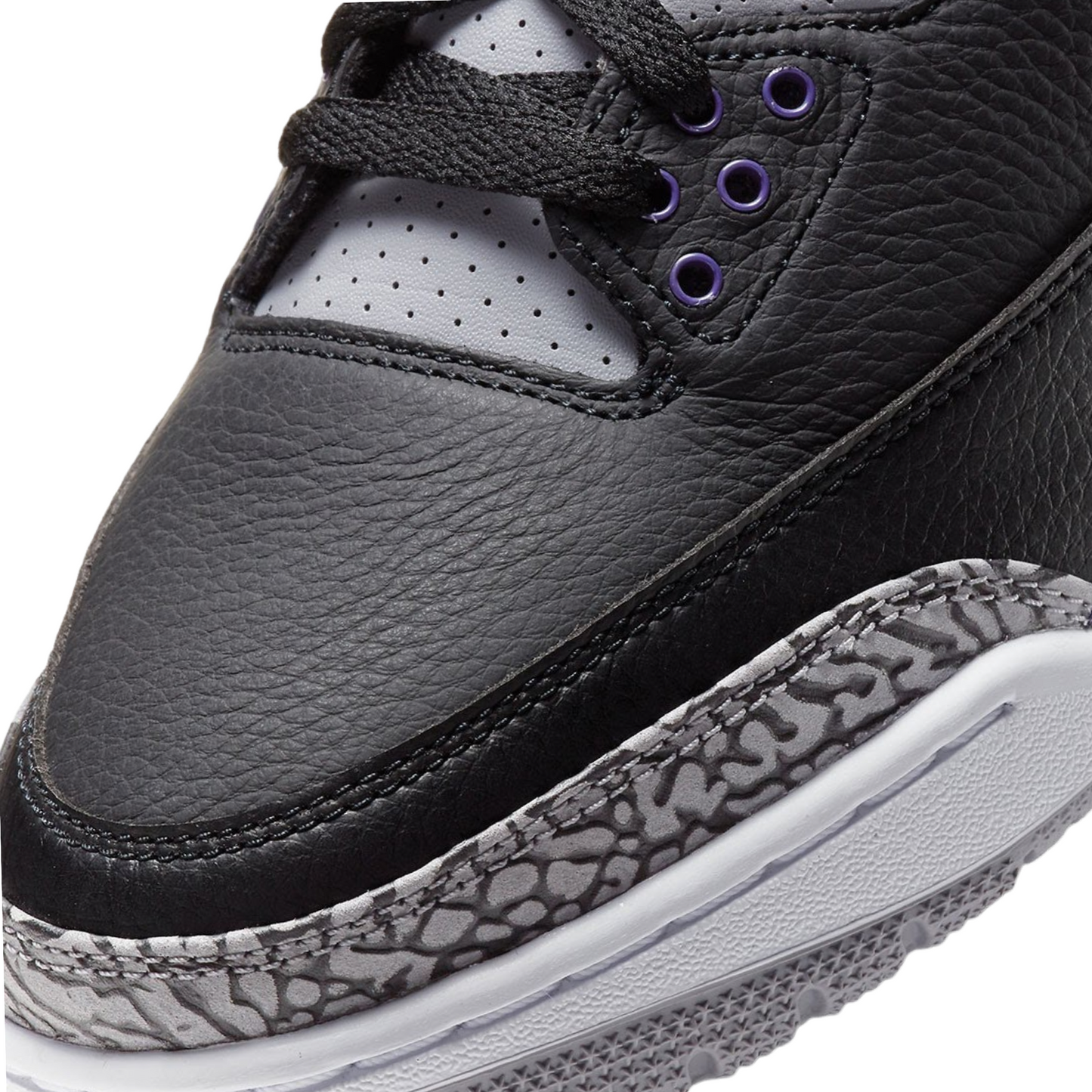 Air Jordan 3 Retro Black Court Purple Cement