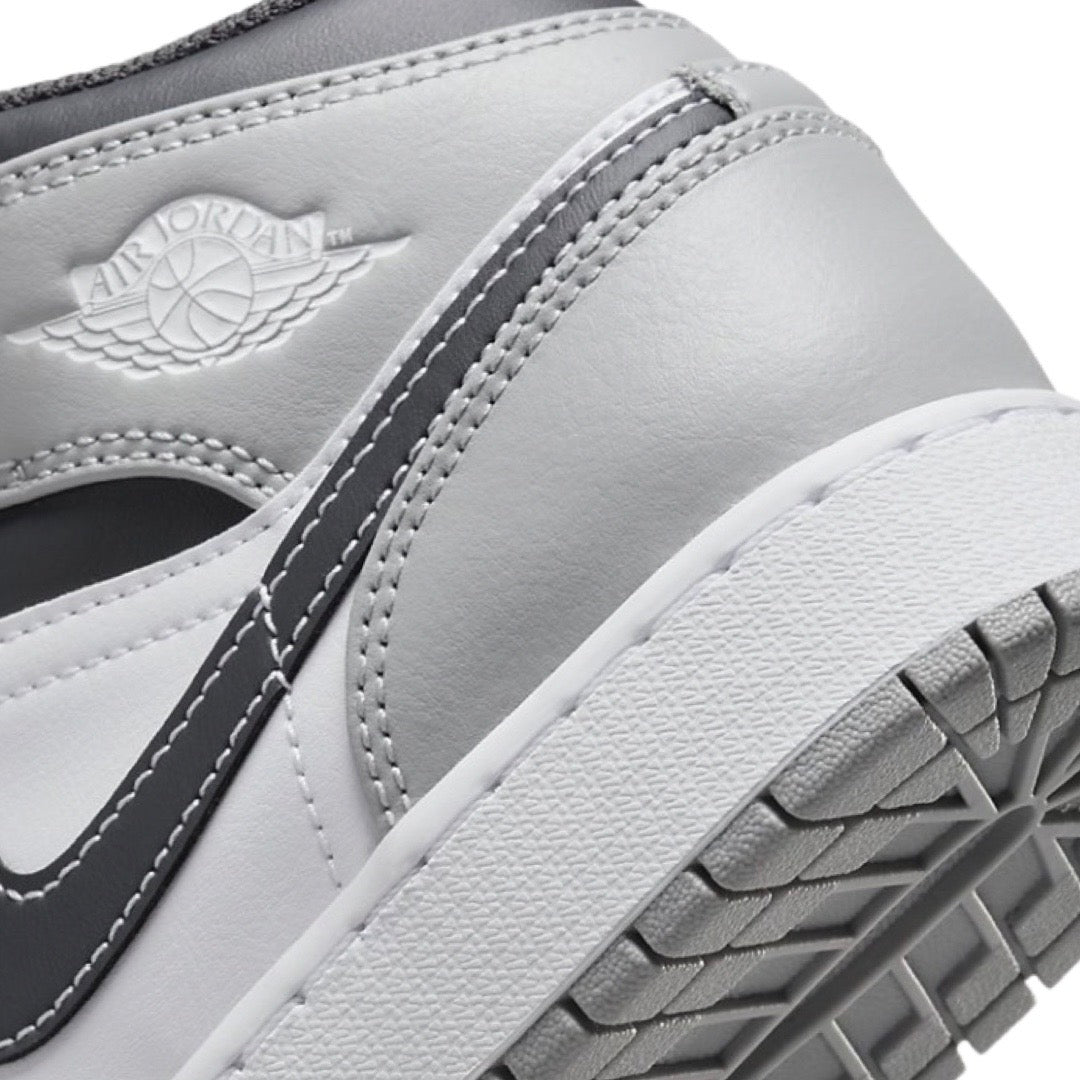 Air Jordan Mid GS Light Smoke Grey Black White – SoleMate Sneakers