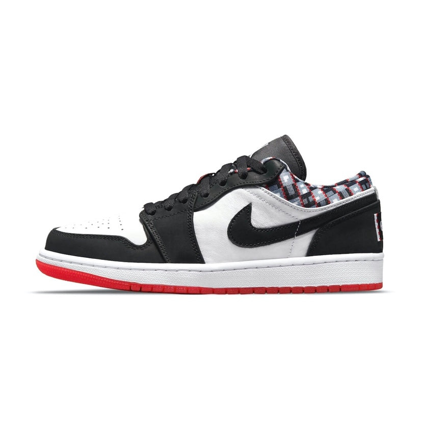 Air Jordan 1 Low Quai 54 White Black University Red