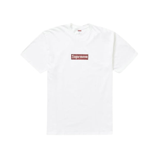 Supreme x Swarovski Box Logo Tee White Red SS19