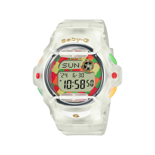 Baby-G x Haribo Limited Edition Digital Multi Colour Face White Resin Band