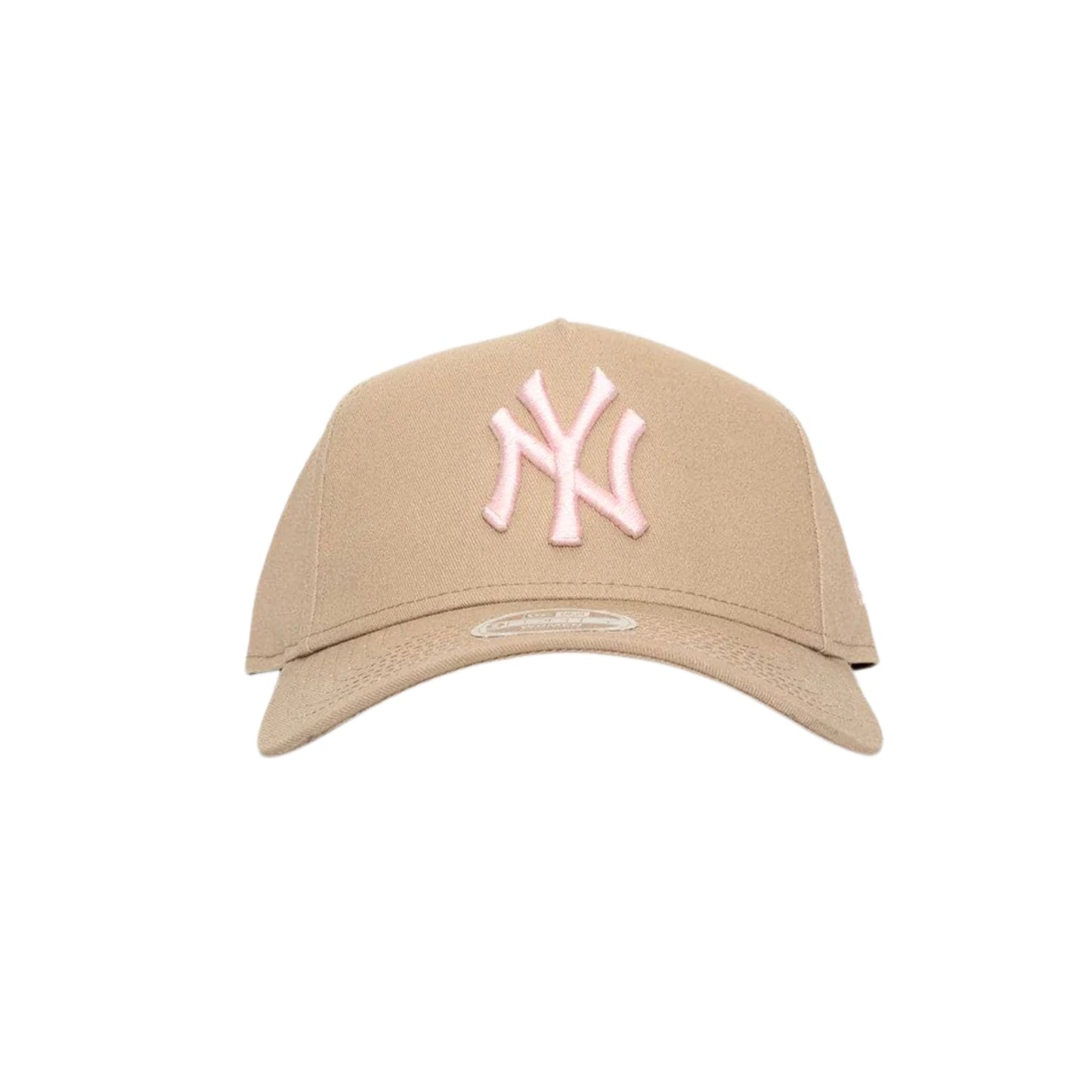 Women's New Era 940 A-Frame New York Yankees Camel Pink Clothstrap Cap