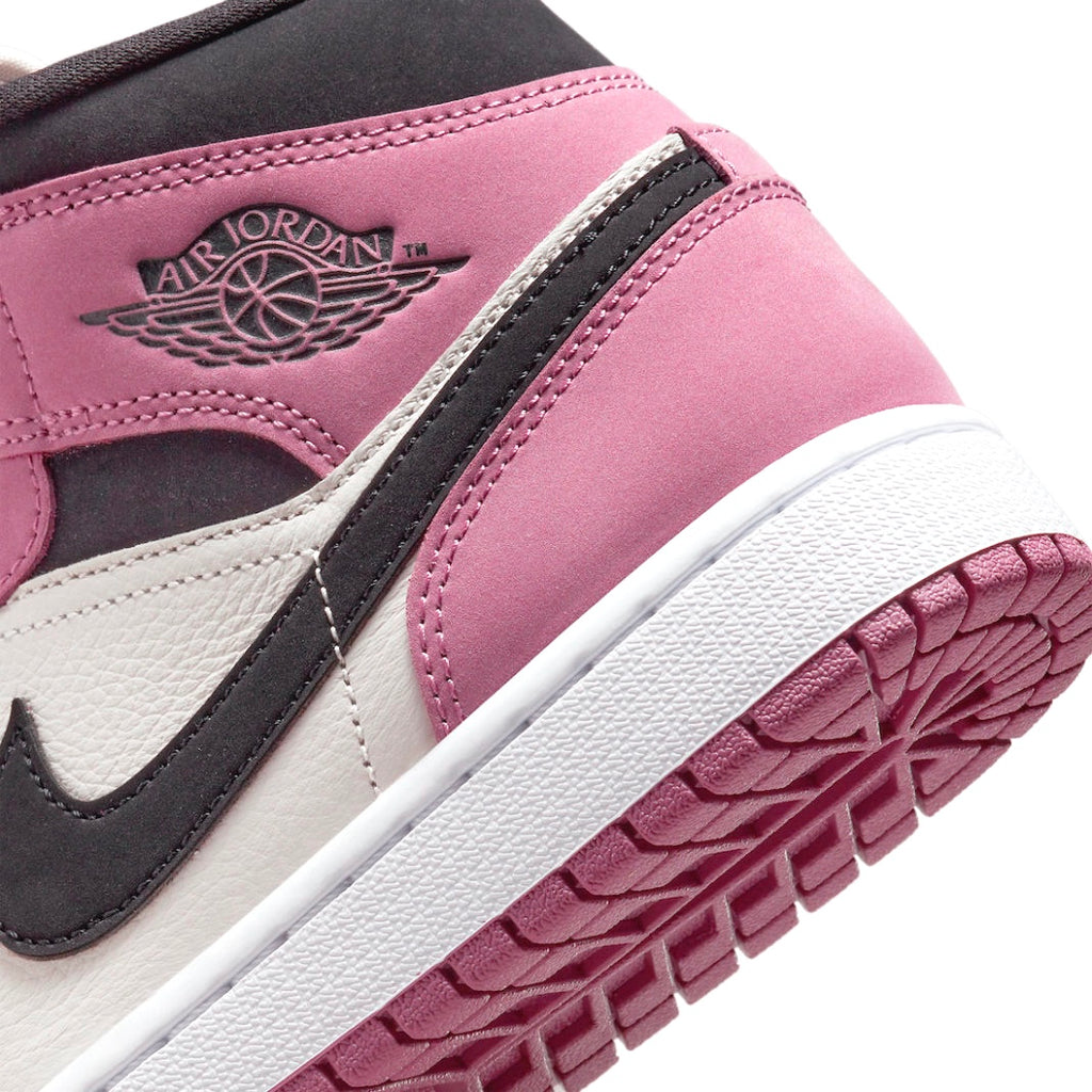 Womens Air Jordan 1 Mid Berry Pink Light Black
