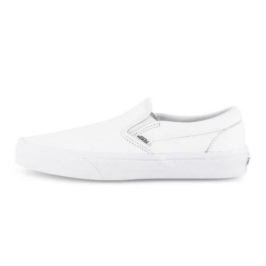 Classic Slip On Leather White White by Vans