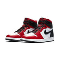 Women's Air Jordan 1 High Satin Red Snake Skin Gym Red White Black