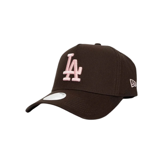 Women's New Era 940 A-Frame LA Dodgers Brown Pink Clothstrap Cap