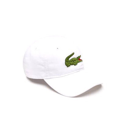 Lacoste Large Embroided Croc Cap White
