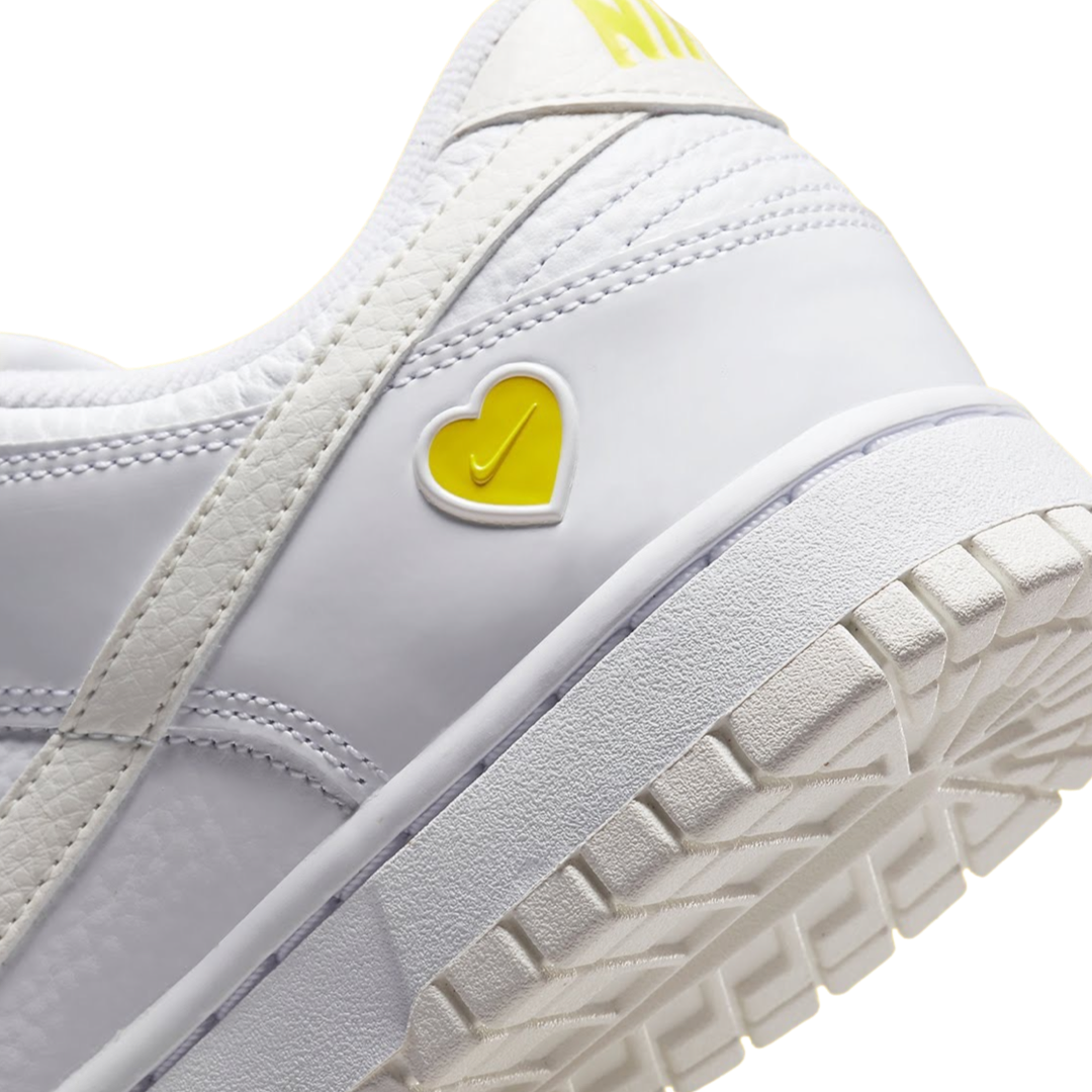 Nike Women's Dunk Low Valentine's Day Yellow Heart White