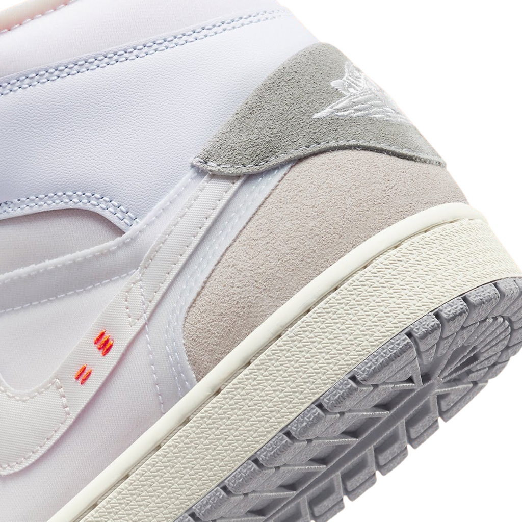 Air Jordan 1 Mid SE Craft Inside Out White Phantom Grey Sail Orange