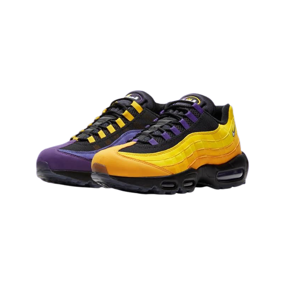 Nike Air Max 95 Lebron Lakers Black White Amarillo Court Purple