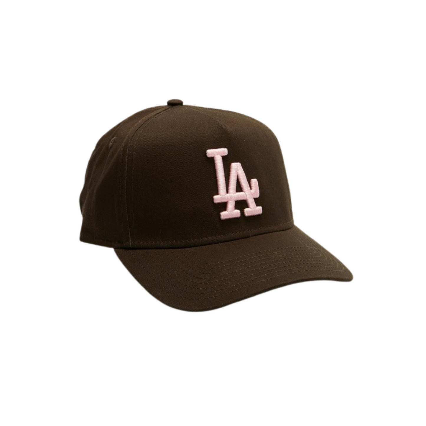 Women's New Era 940 A-Frame LA Dodgers Brown Pink Clothstrap Cap