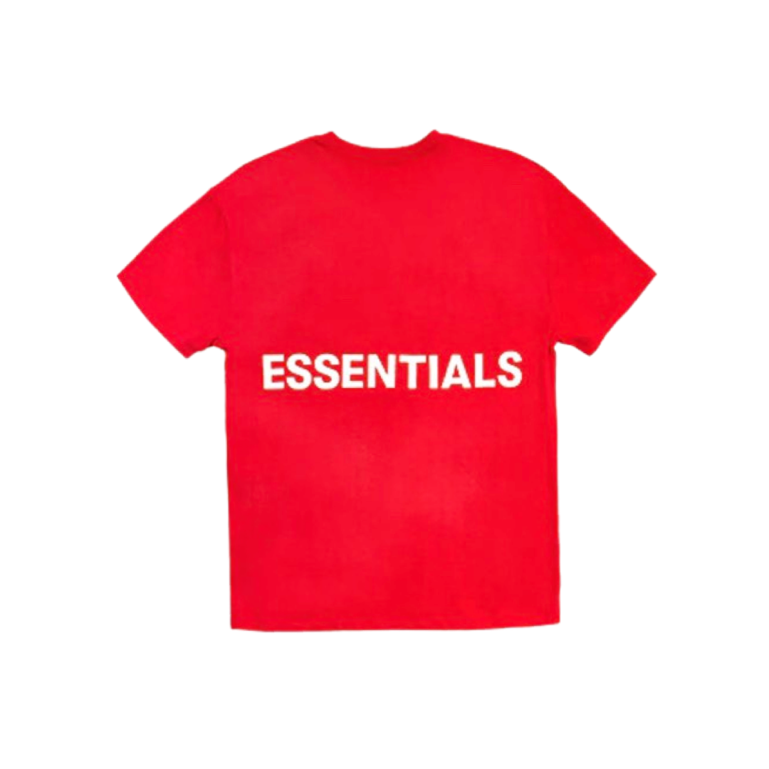 Fear of God Essentials Boxy Graphic Tee Red FW18